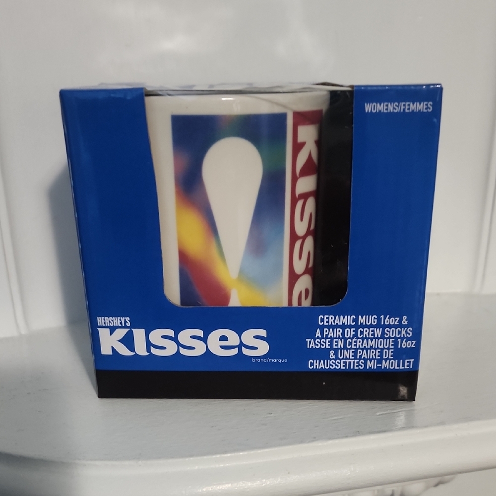 3 Of 3 Brand New Hersheys Kisses Ceramic Mug & Pair Of Crew Socks